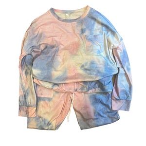 TIE DYE PJ SET (LONG PANTS AND LONG SLEEVE TOP)